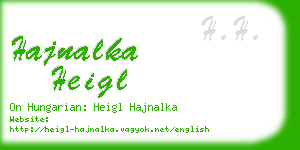 hajnalka heigl business card
